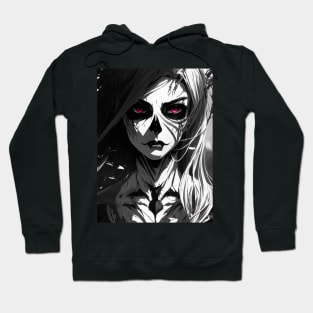 Witching Hour Wonders: Captivating Black and White Artwork for Dark Art Lovers, Goths, and Metalheads Hoodie